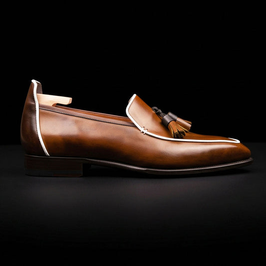 The Venice – Brown Tasseled Moccasin Loafer | Leather Shoe