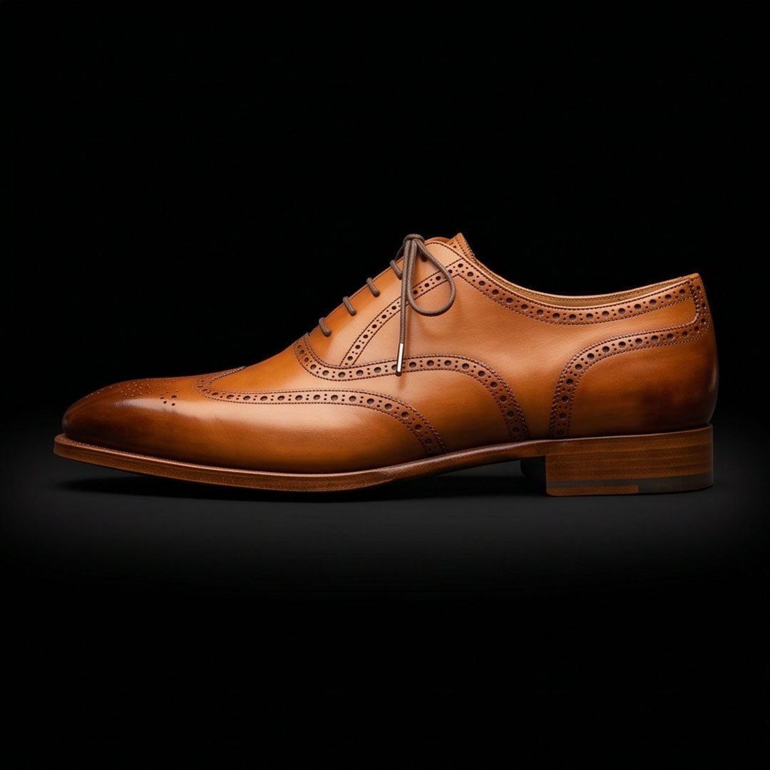 The Burnish – Dual Tone Brown Wingtip Brogue | Leather Shoe