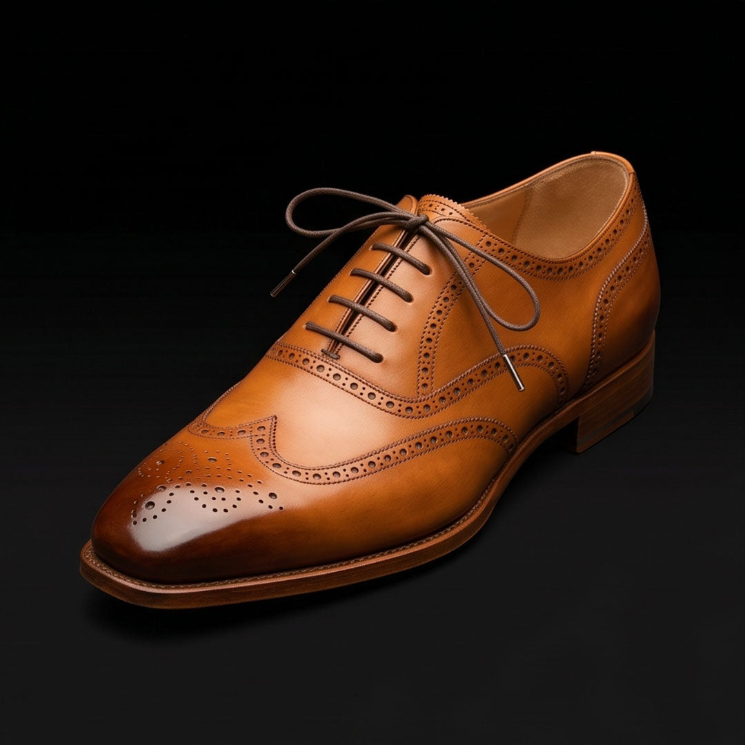 The Burnish – Dual Tone Brown Wingtip Brogue | Leather Shoe