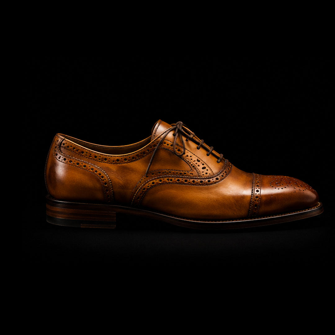 The Modena – Brown Royal Patina Brogue Oxford | Leather Shoe