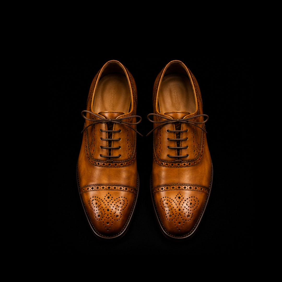 The Modena – Brown Royal Patina Brogue Oxford | Leather Shoe