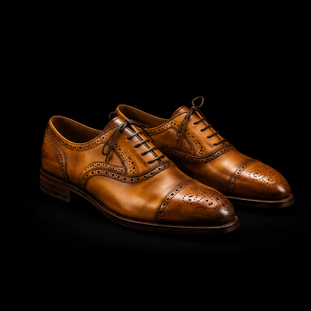The Modena – Brown Royal Patina Brogue Oxford | Leather Shoe
