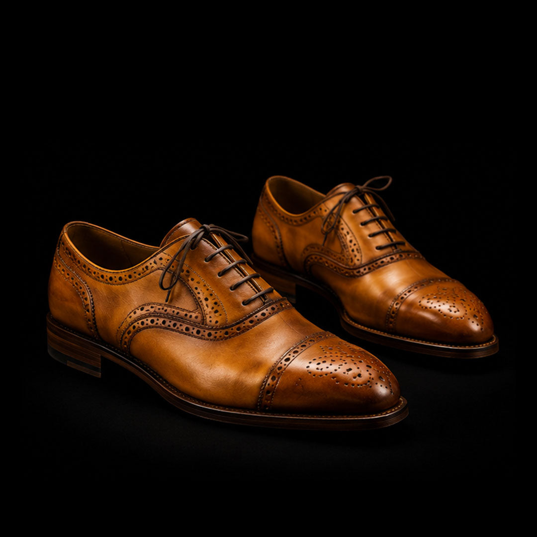 The Modena – Brown Royal Patina Brogue Oxford | Leather Shoe
