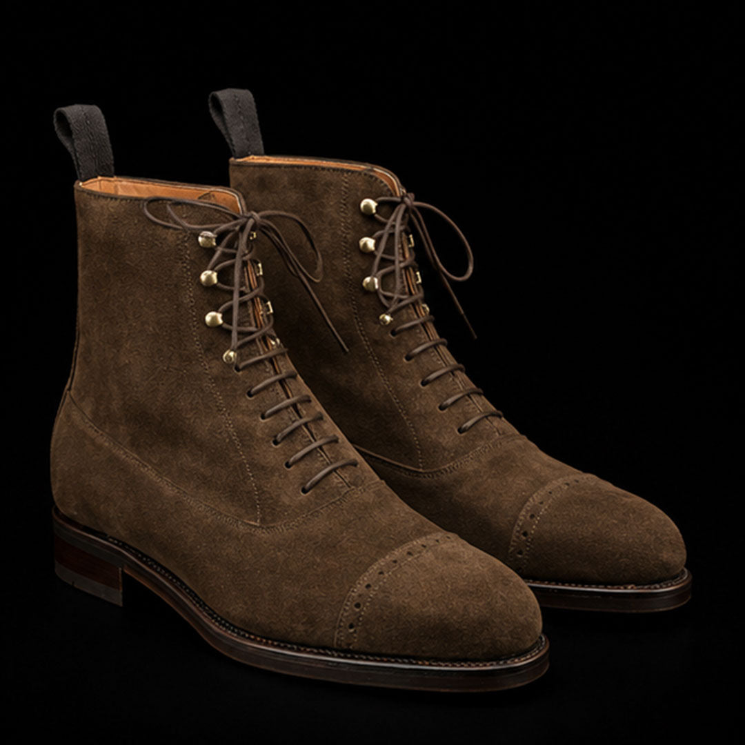 The Kangaroo – Brown Suede Ankle Dress Boots | Leather Shoe