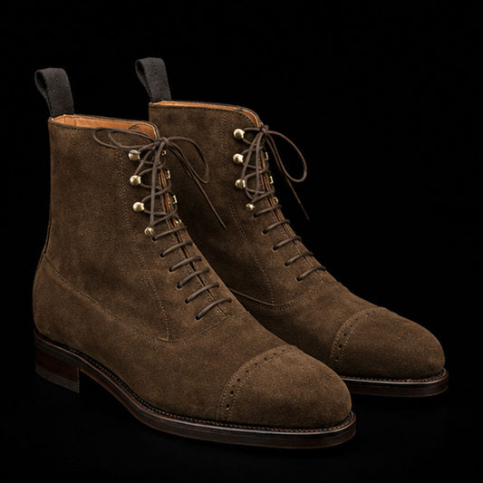 The Kangaroo – Brown Suede Ankle Dress Boots | Leather Shoe