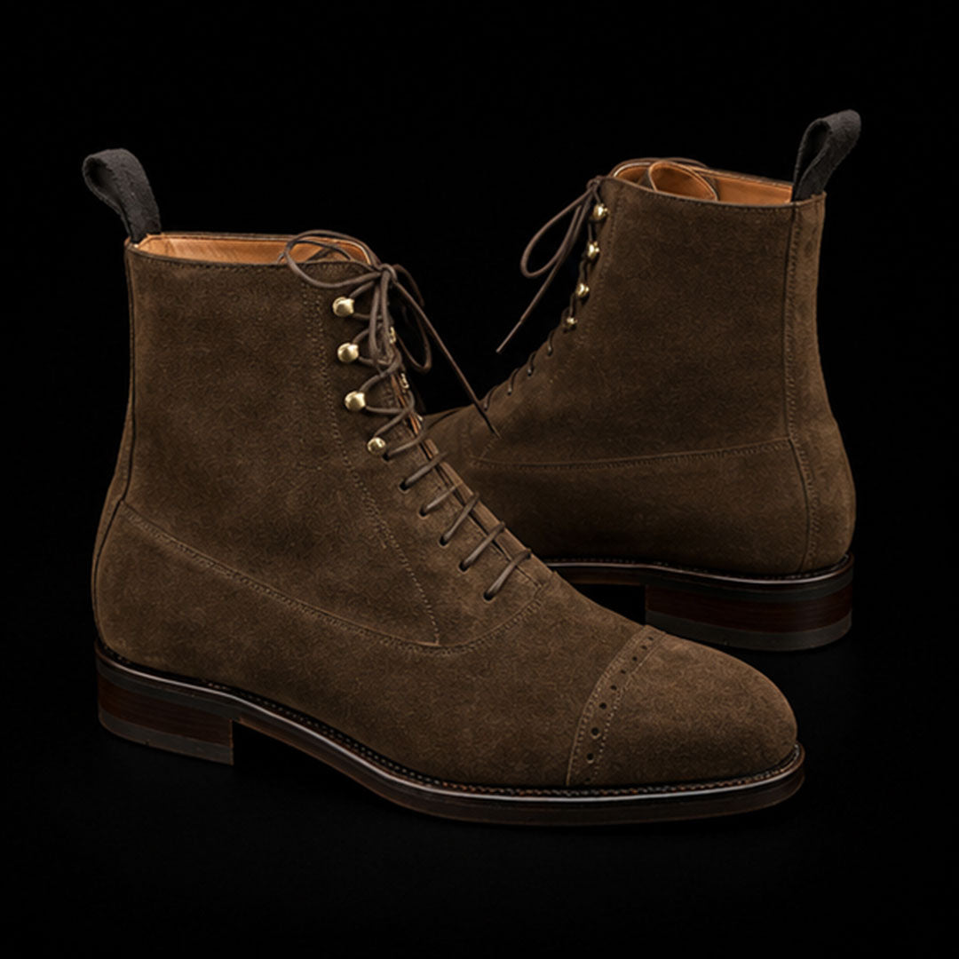 The Kangaroo – Brown Suede Ankle Dress Boots | Leather Shoe