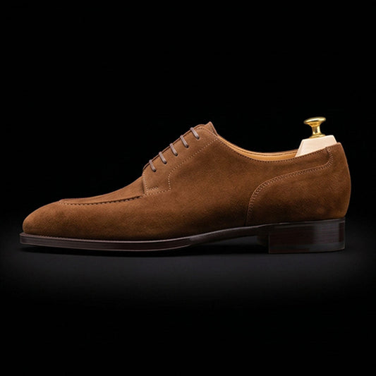 The Ferrara – Brown Suede Slip-Toe Formal Oxford | Leather Shoe