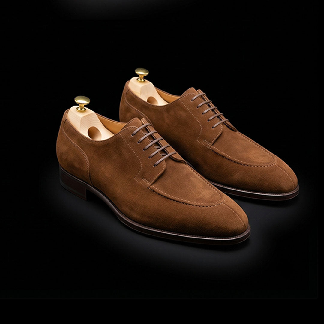 The Ferrara – Brown Suede Slip-Toe Formal Oxford | Leather Shoe