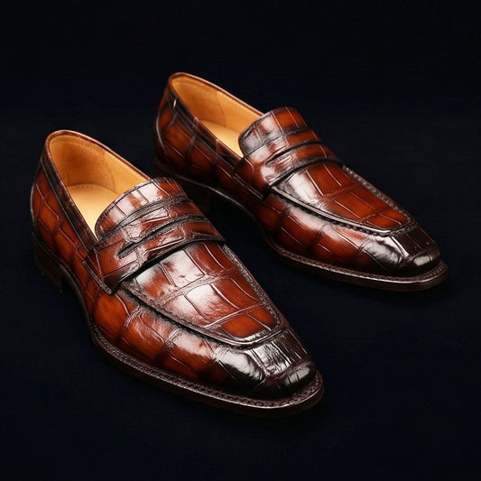 The Blucher – Burgundy Patina Penny Loafer | Leather Shoe