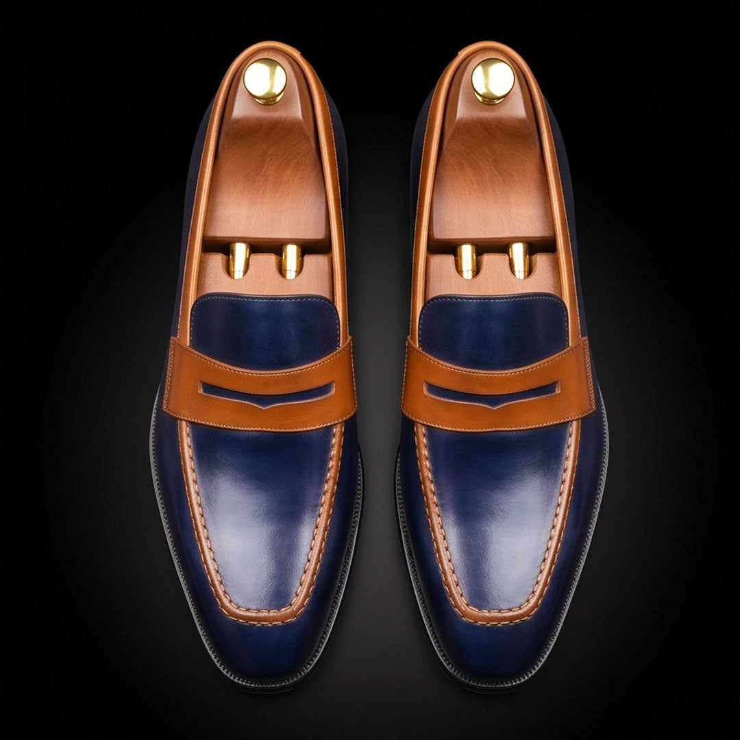The Chromex – Black & Brown Dual Tone Penny Loafer | Leather Shoe