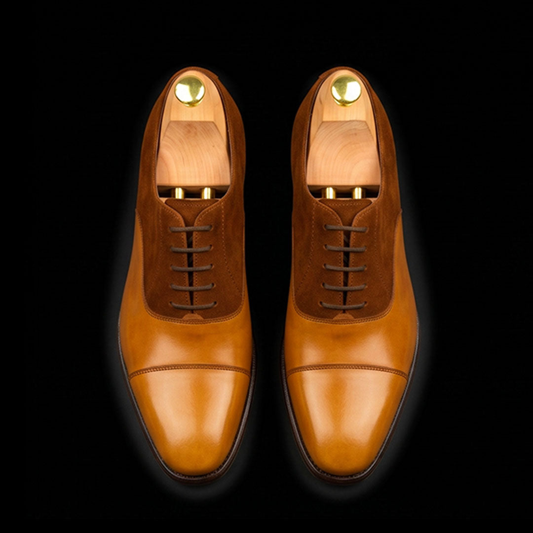 The Swivel – Dual Tone Brown Suede Oxford | Leather Shoe
