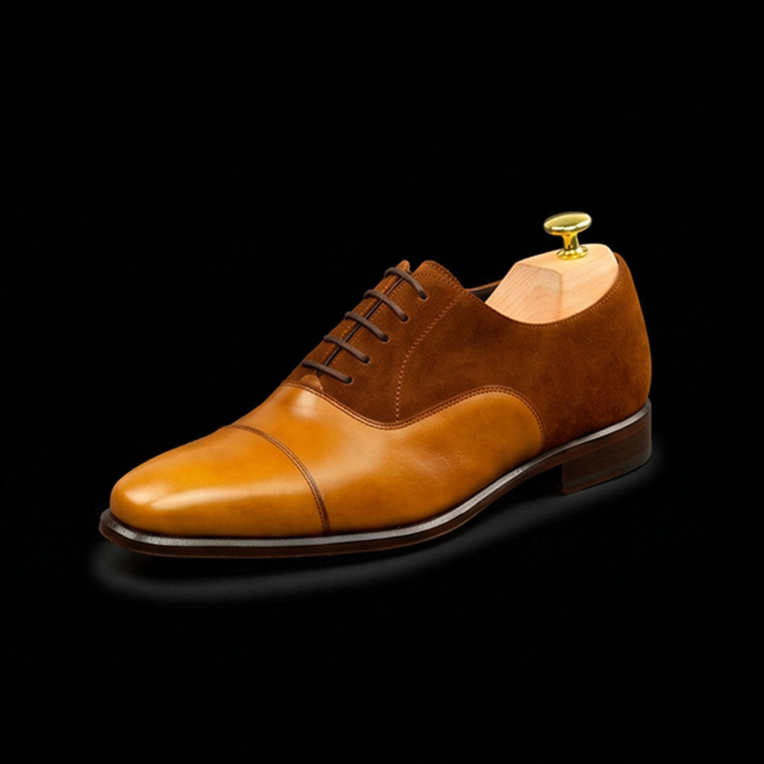 The Swivel – Dual Tone Brown Suede Oxford | Leather Shoe