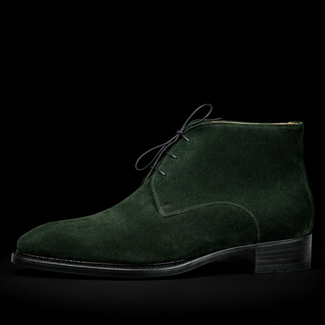 The Blücher – Forest Green Suede Chukka Boots | Leather Shoe