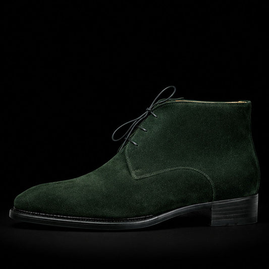 The Blücher – Forest Green Suede Chukka Boots | Leather Shoe