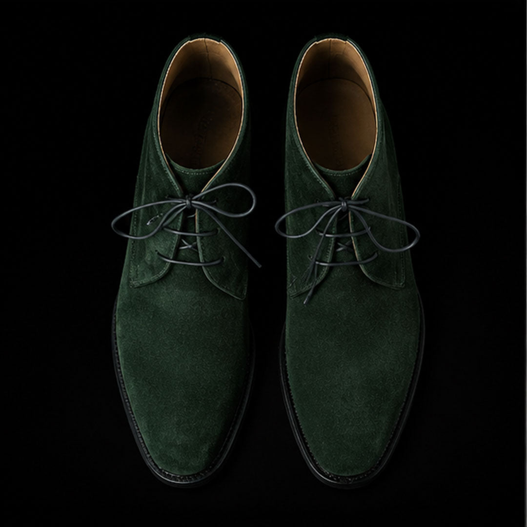 The Blücher – Forest Green Suede Chukka Boots | Leather Shoe