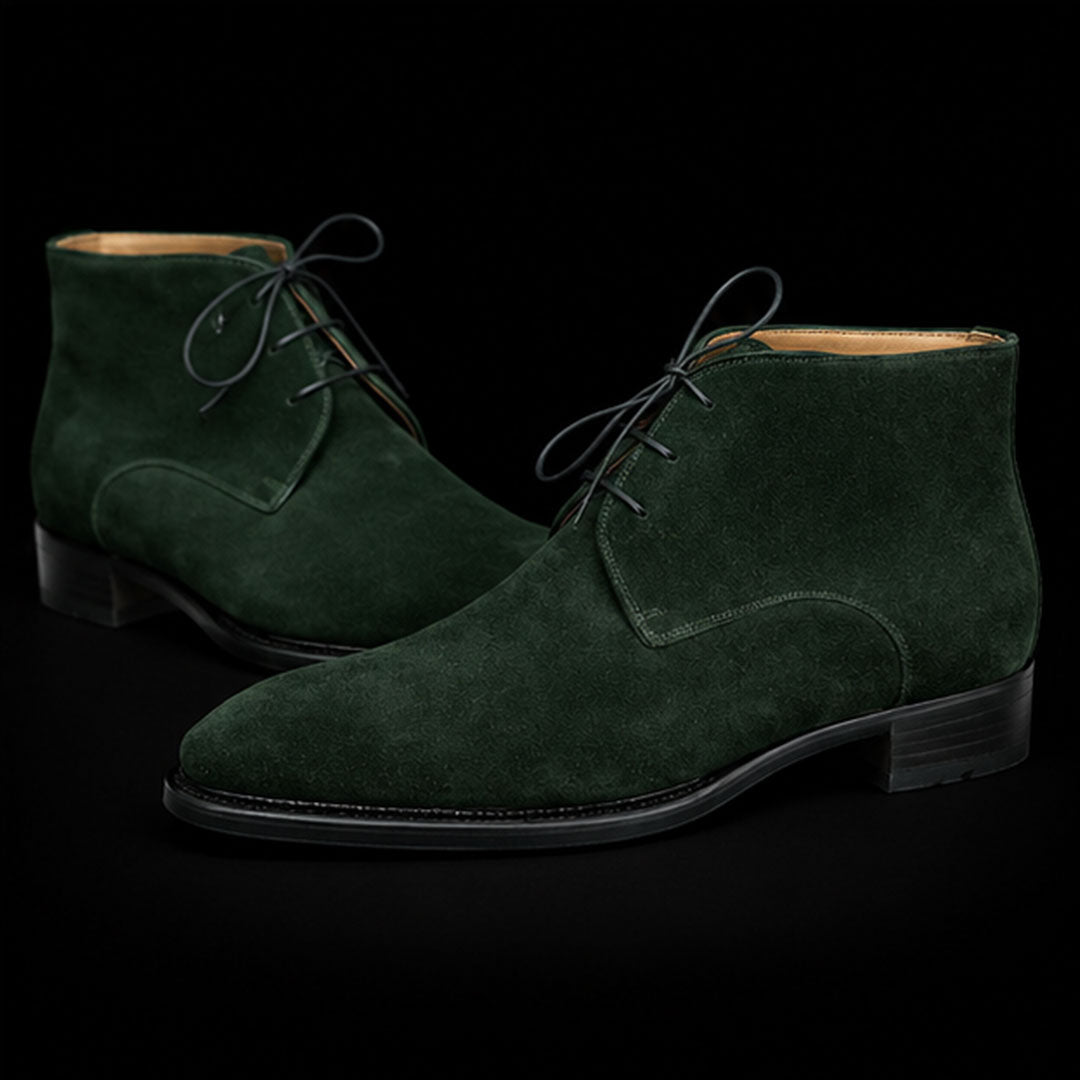 The Blücher – Forest Green Suede Chukka Boots | Leather Shoe