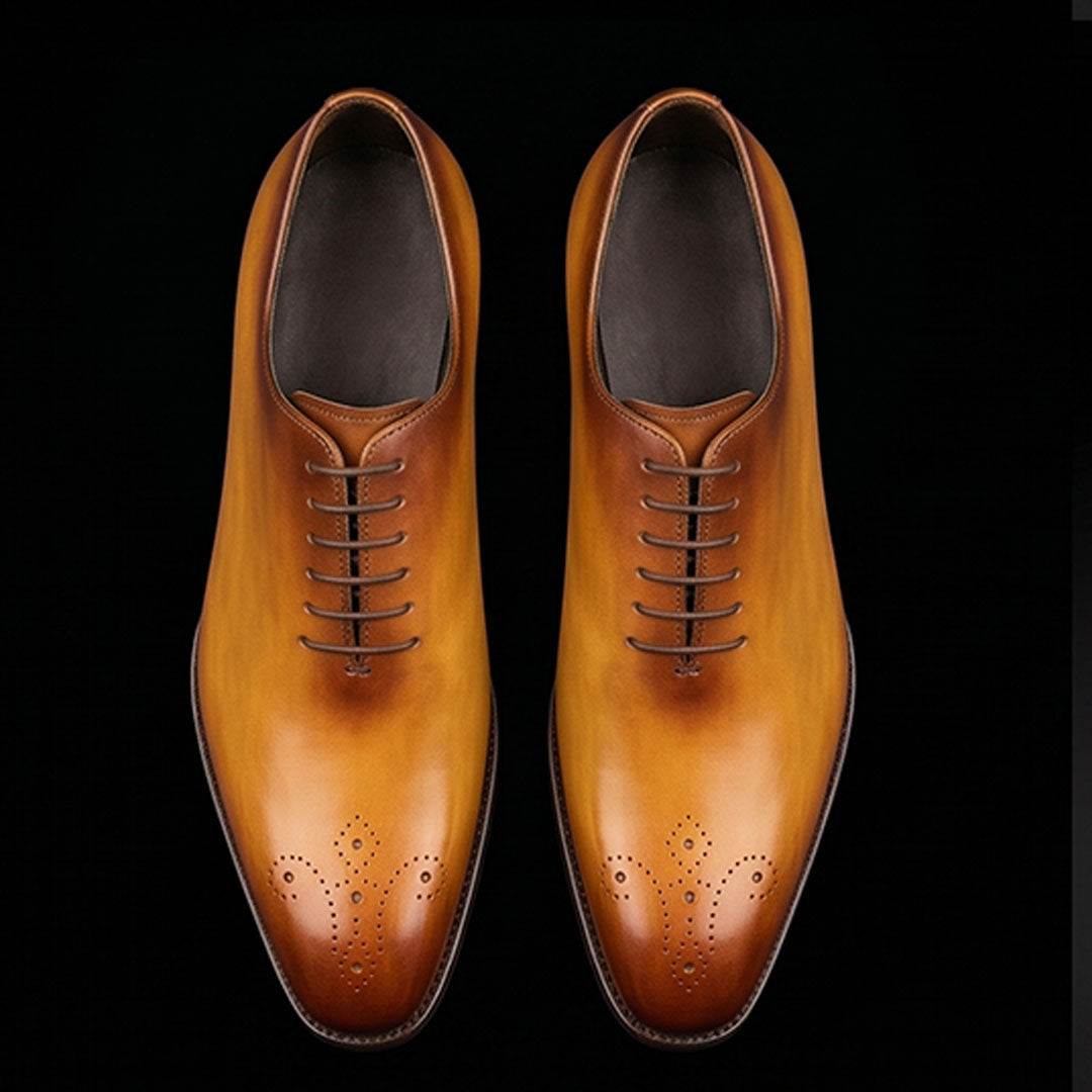 The Regent – Tan Genuine Leather Whole Cut Brogue | Leather Shoe