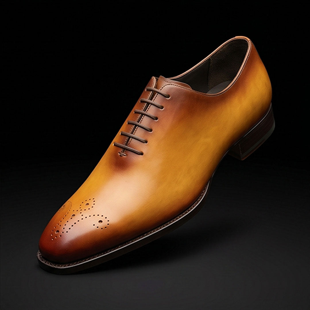 The Regent – Tan Genuine Leather Whole Cut Brogue | Leather Shoe