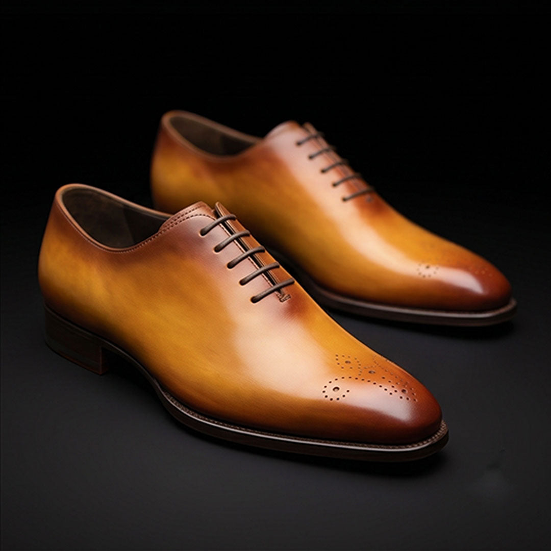 The Regent – Tan Genuine Leather Whole Cut Brogue | Leather Shoe