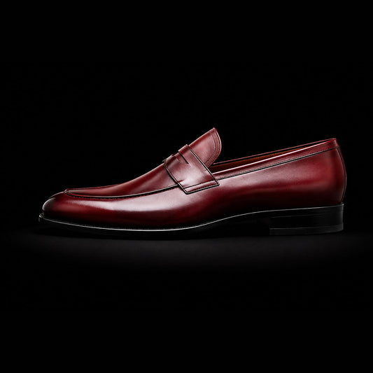 The Scout – Ox Blood Patina Penny Loafer | Leather Shoe