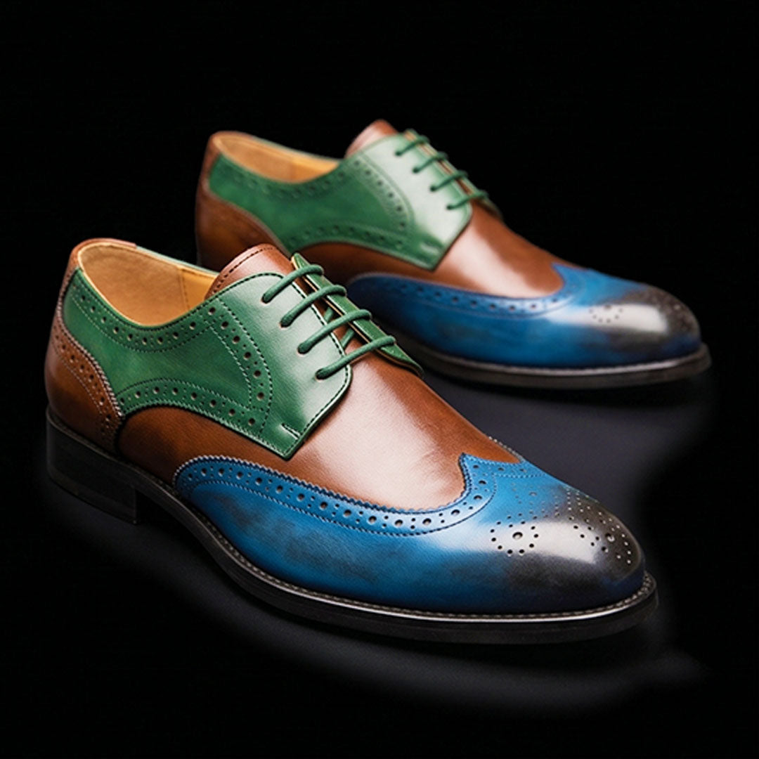 The Livorno – Multi-Tone Wingtip Brogue Oxford | Leather Shoe
