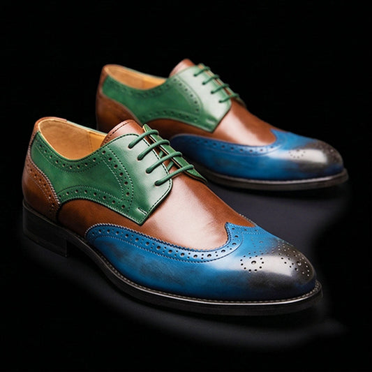 The Livorno – Multi-Tone Wingtip Brogue Oxford | Leather Shoe