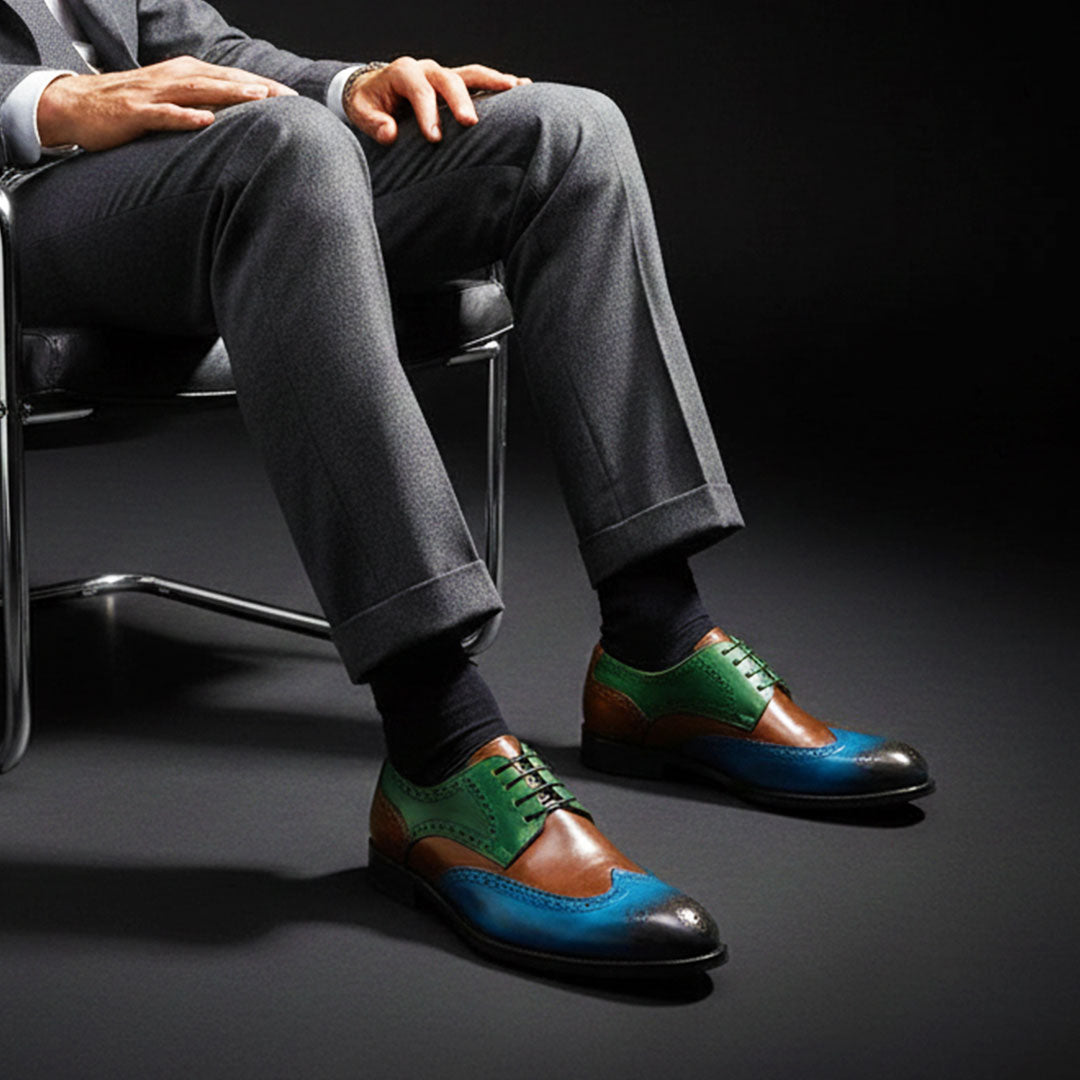 The Livorno – Multi-Tone Wingtip Brogue Oxford | Leather Shoe