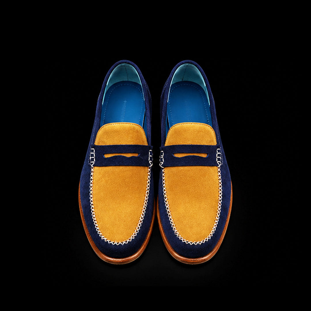 The Gallop – Multi-Colour Pure Suede Penny Loafer | Leather Shoe