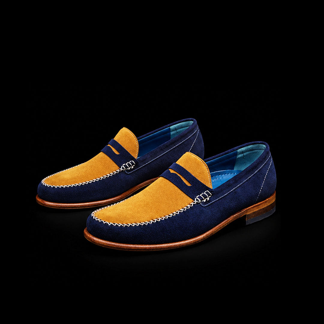 The Gallop – Multi-Colour Pure Suede Penny Loafer | Leather Shoe