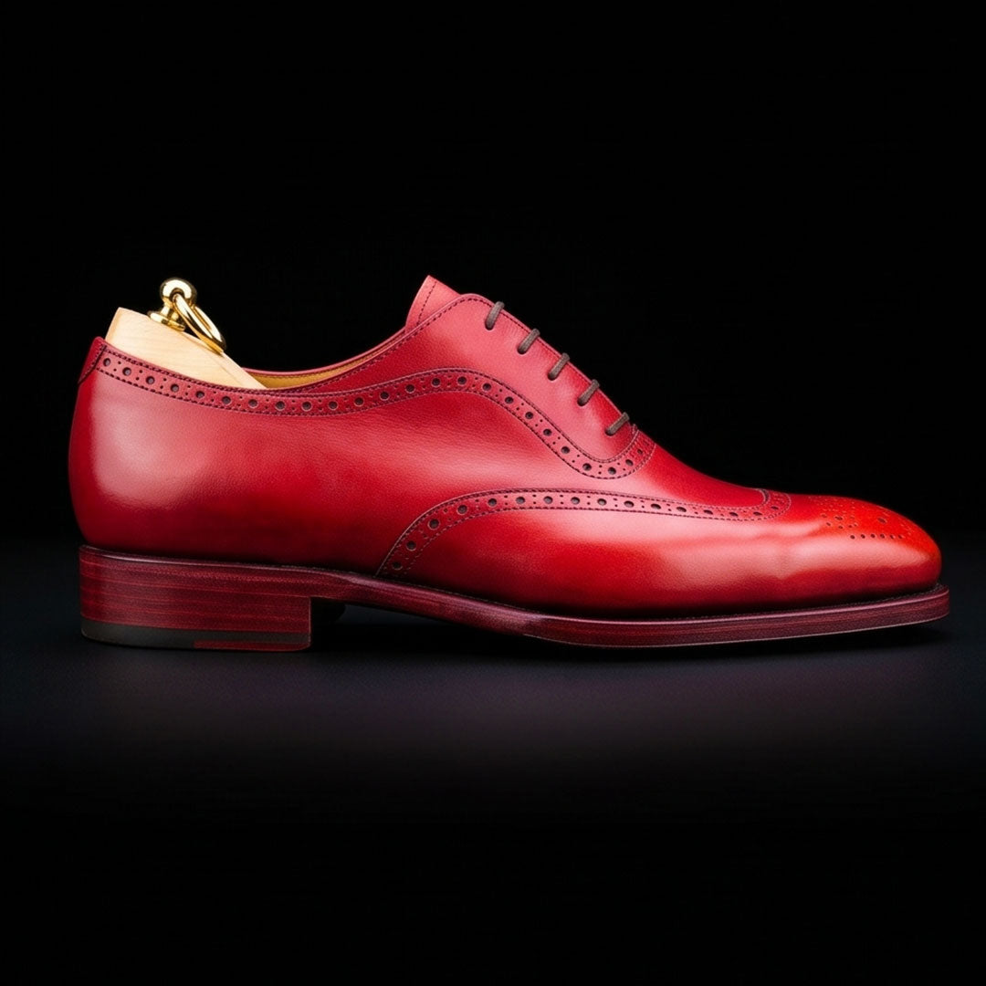 The Arezzo – Red Calf Leather Formal Lace Up Oxford | Leather Shoe