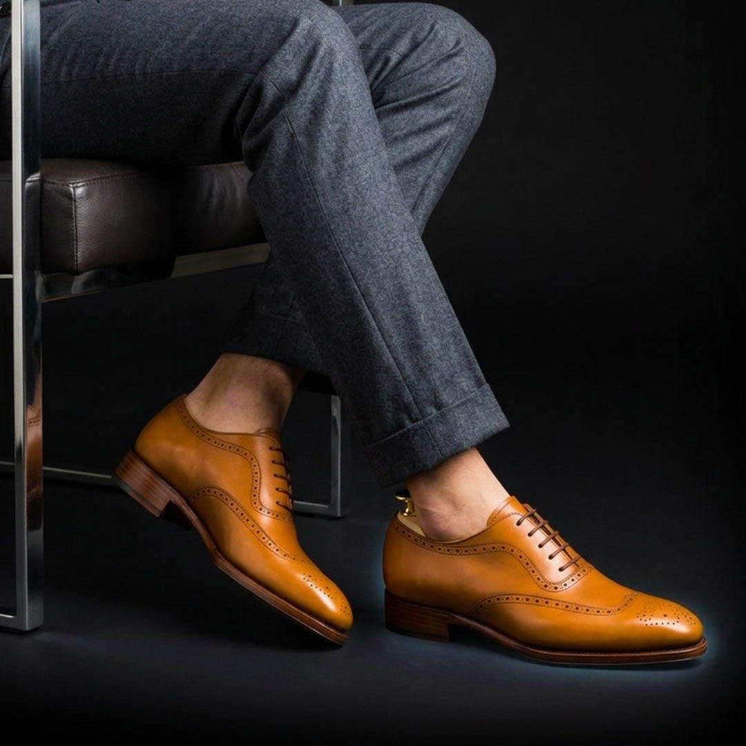 The Lucca – Tan Brown Formal Lace Up Oxford | Leather Shoe