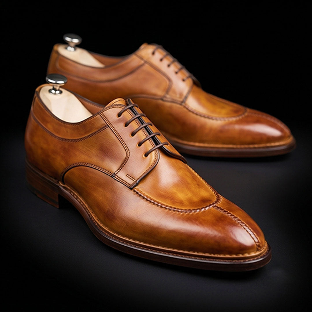The Currier – Tan Brown Slip-Toe Oxford | Leather Shoe