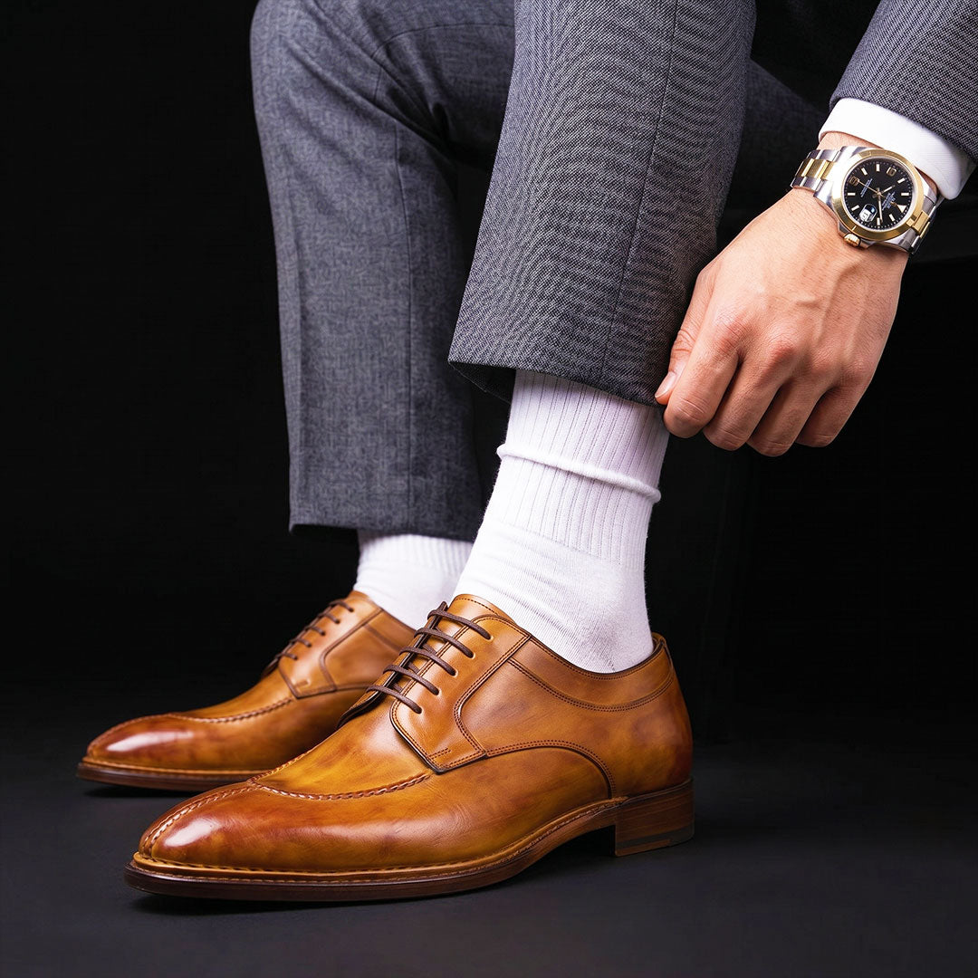 The Currier – Tan Brown Slip-Toe Oxford | Leather Shoe