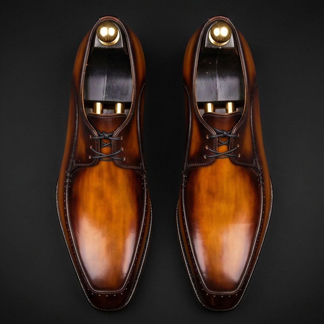 The Holdfast – Tan Brown Patina Derby | Leather Shoe