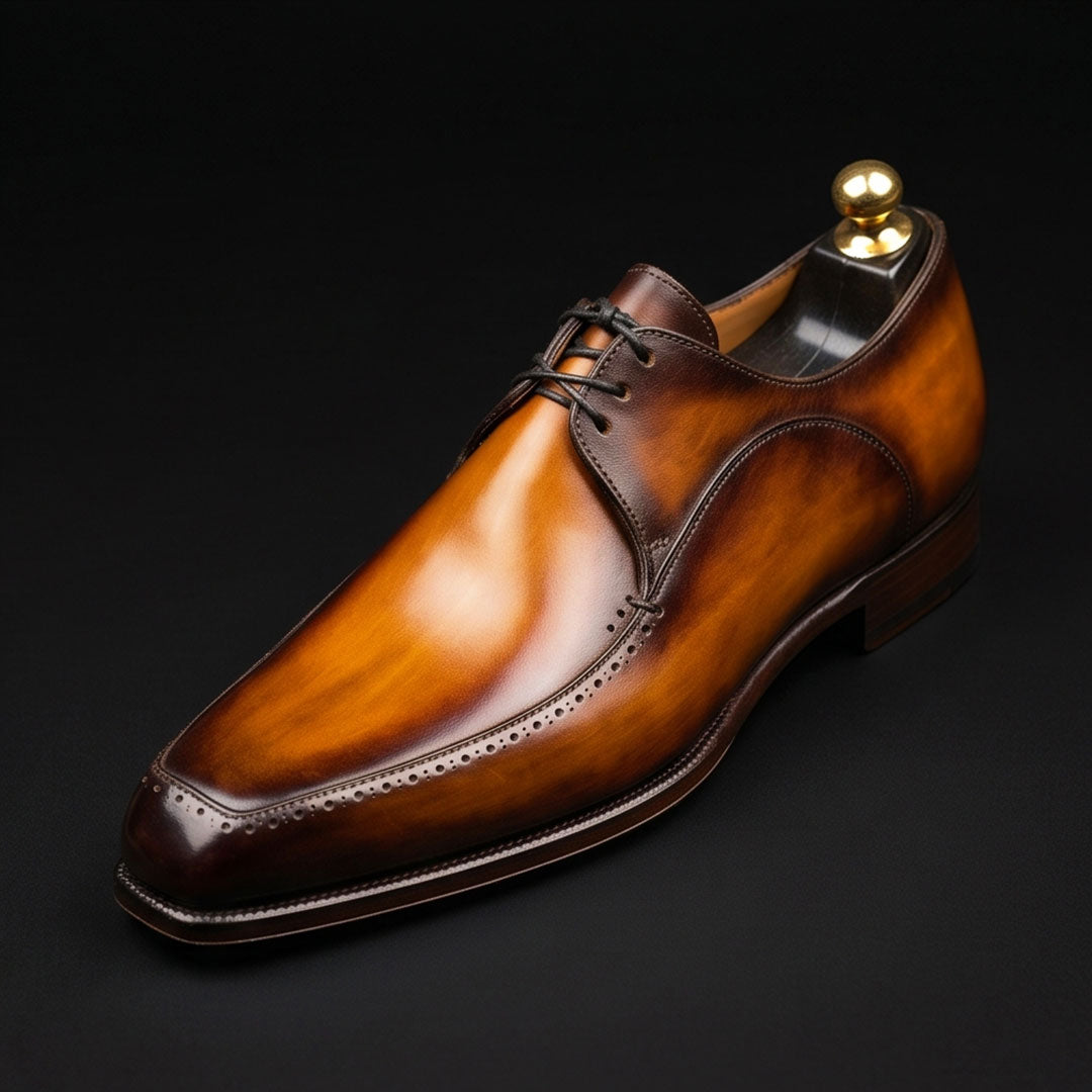 The Holdfast – Tan Brown Patina Derby | Leather Shoe