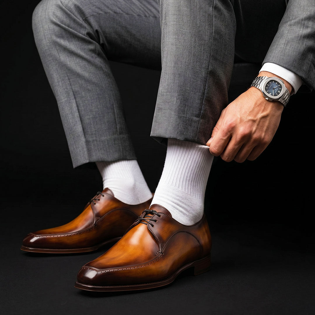 The Holdfast – Tan Brown Patina Derby | Leather Shoe