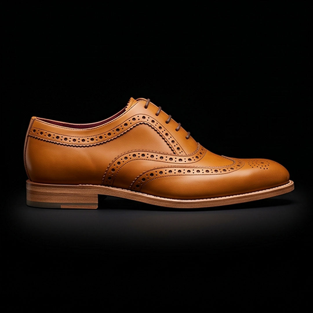 The Saddle – Tan Wingtip Brogue Oxford | Leather Shoe