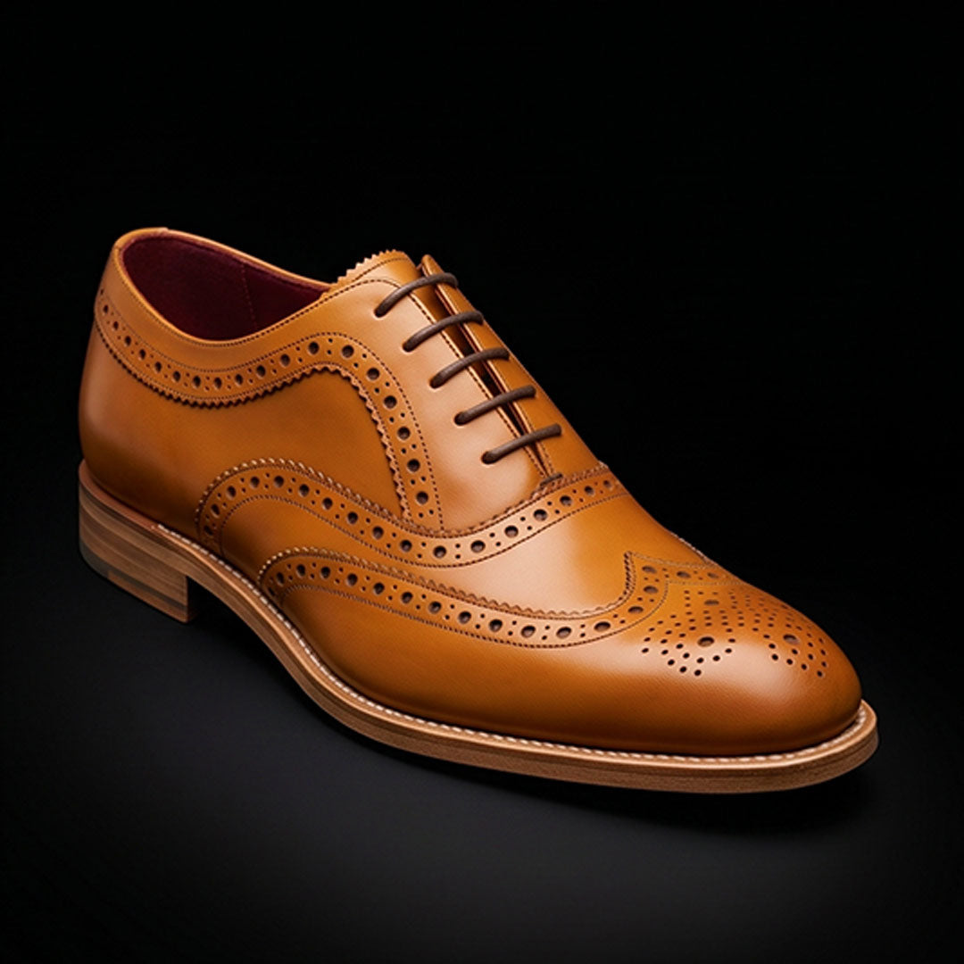 The Saddle – Tan Wingtip Brogue Oxford | Leather Shoe