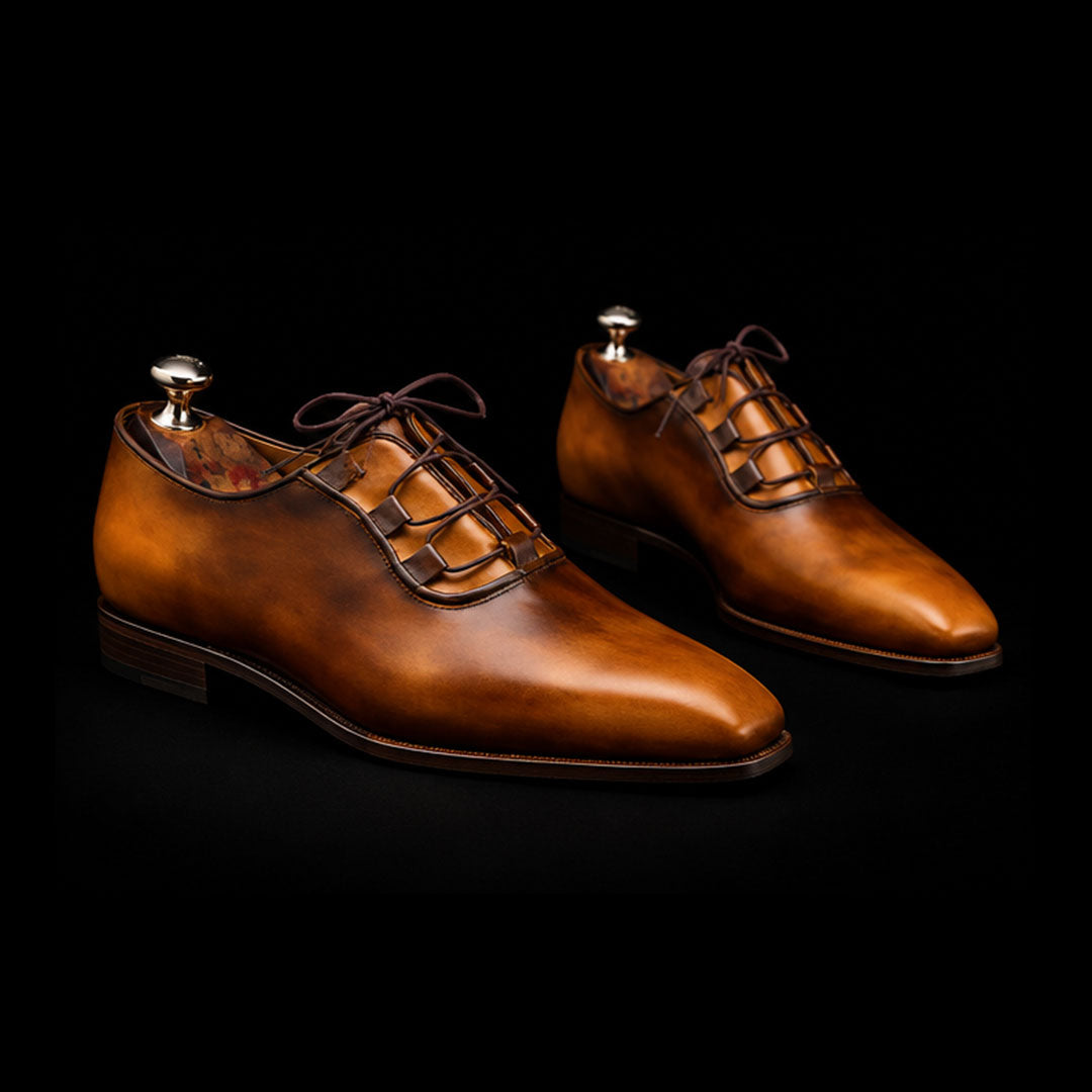 The Igualada – Tan Patina Luxury Dress | Leather Shoe