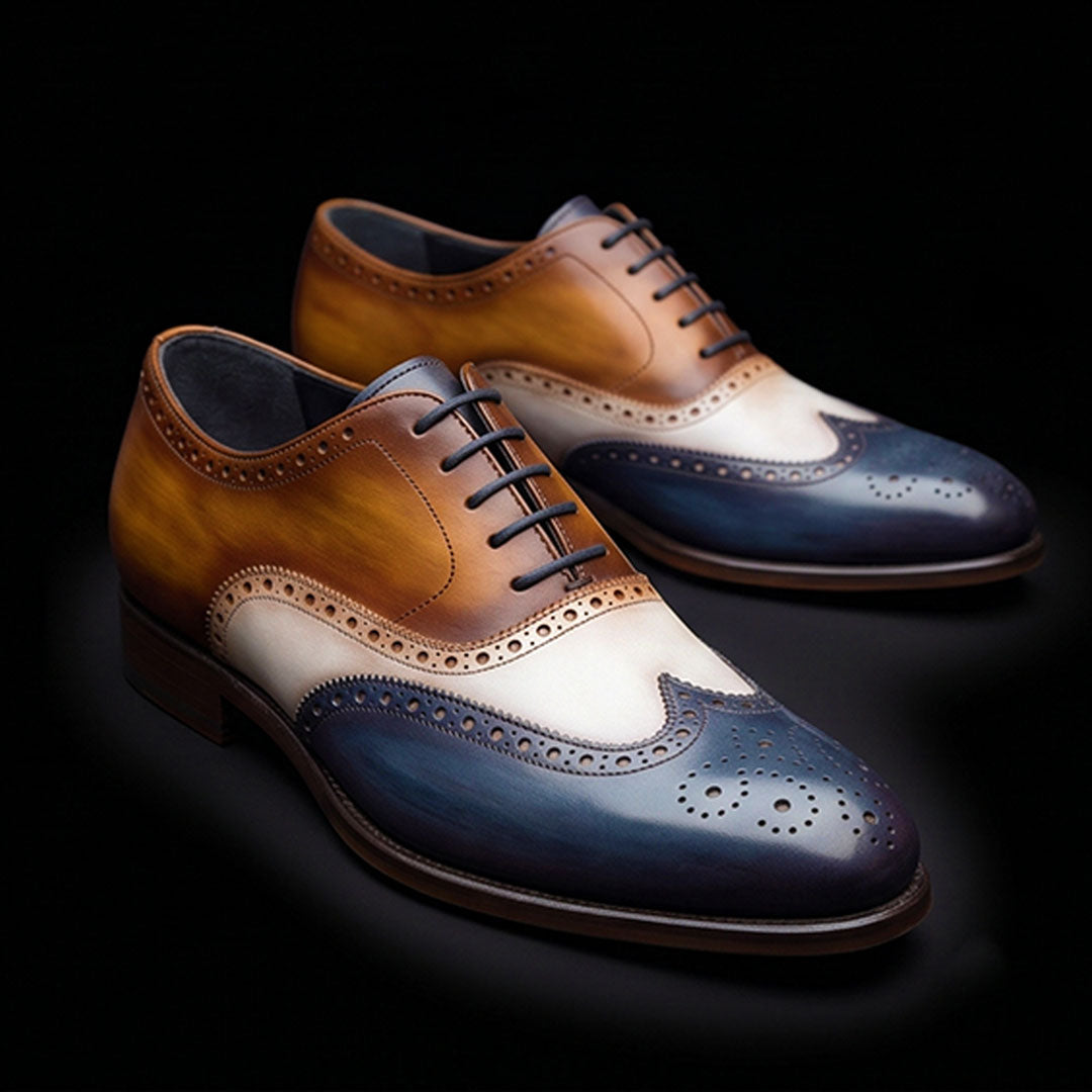 The Artisan – Tri-Tone Patina Wingtip Oxford | Leather Shoe