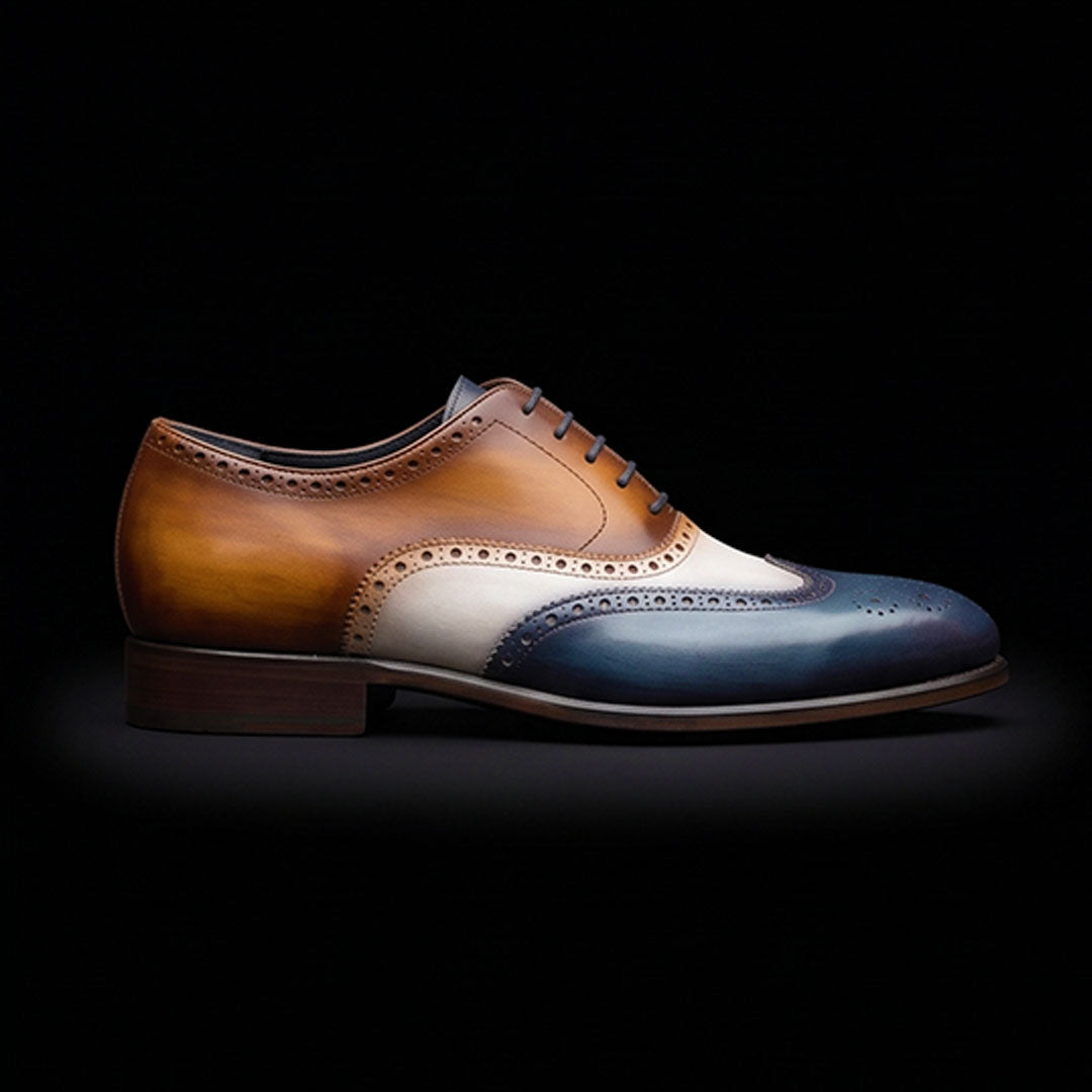 The Artisan – Tri-Tone Patina Wingtip Oxford | Leather Shoe