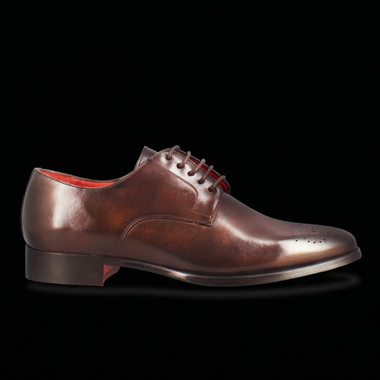 The Welt – Dark Brown Square Toe Derby | Leather Shoe