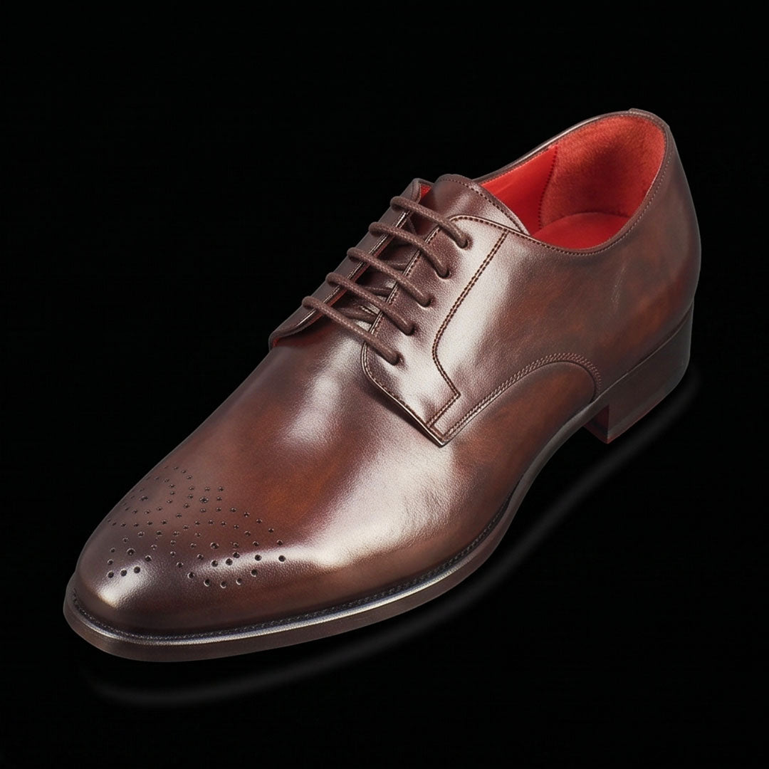The Welt – Dark Brown Square Toe Derby | Leather Shoe