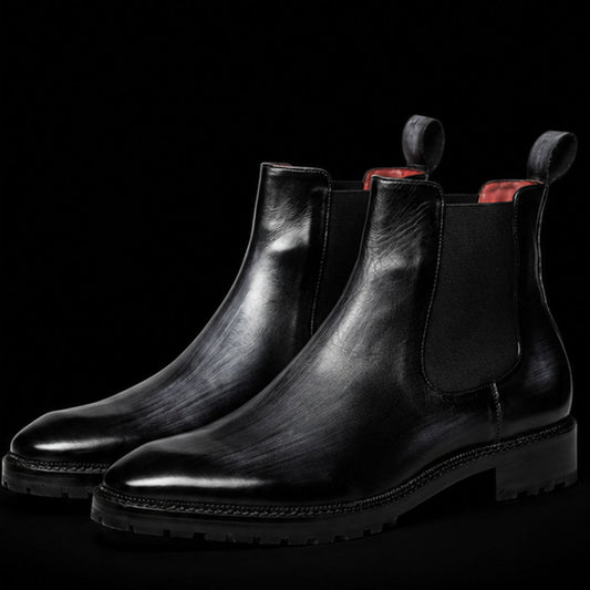 The Hurst – Grey Calf Leather Chelsea Boots | Leather Shoe