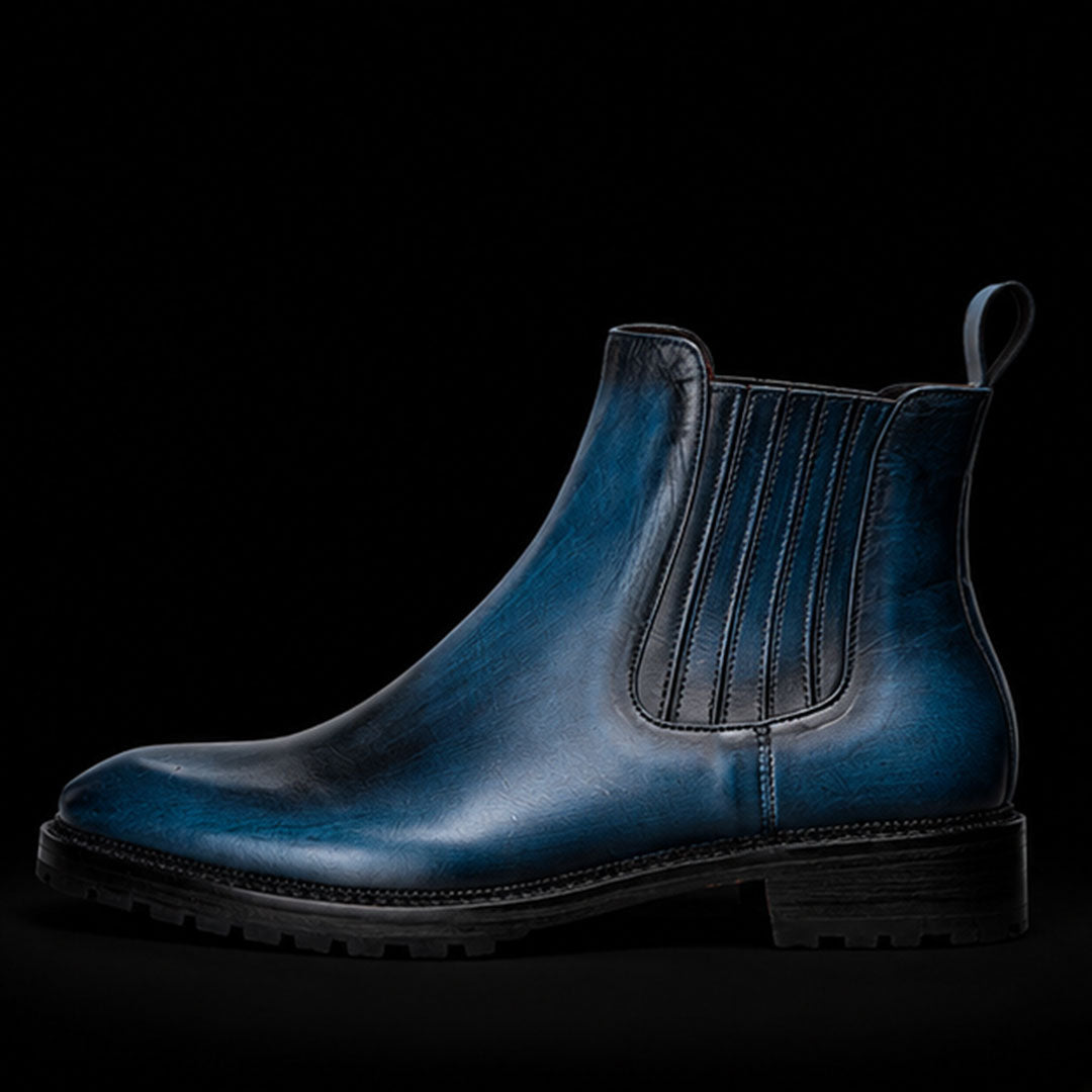 The Holm – Navy Calf Leather Chelsea Boots | Leather Shoe