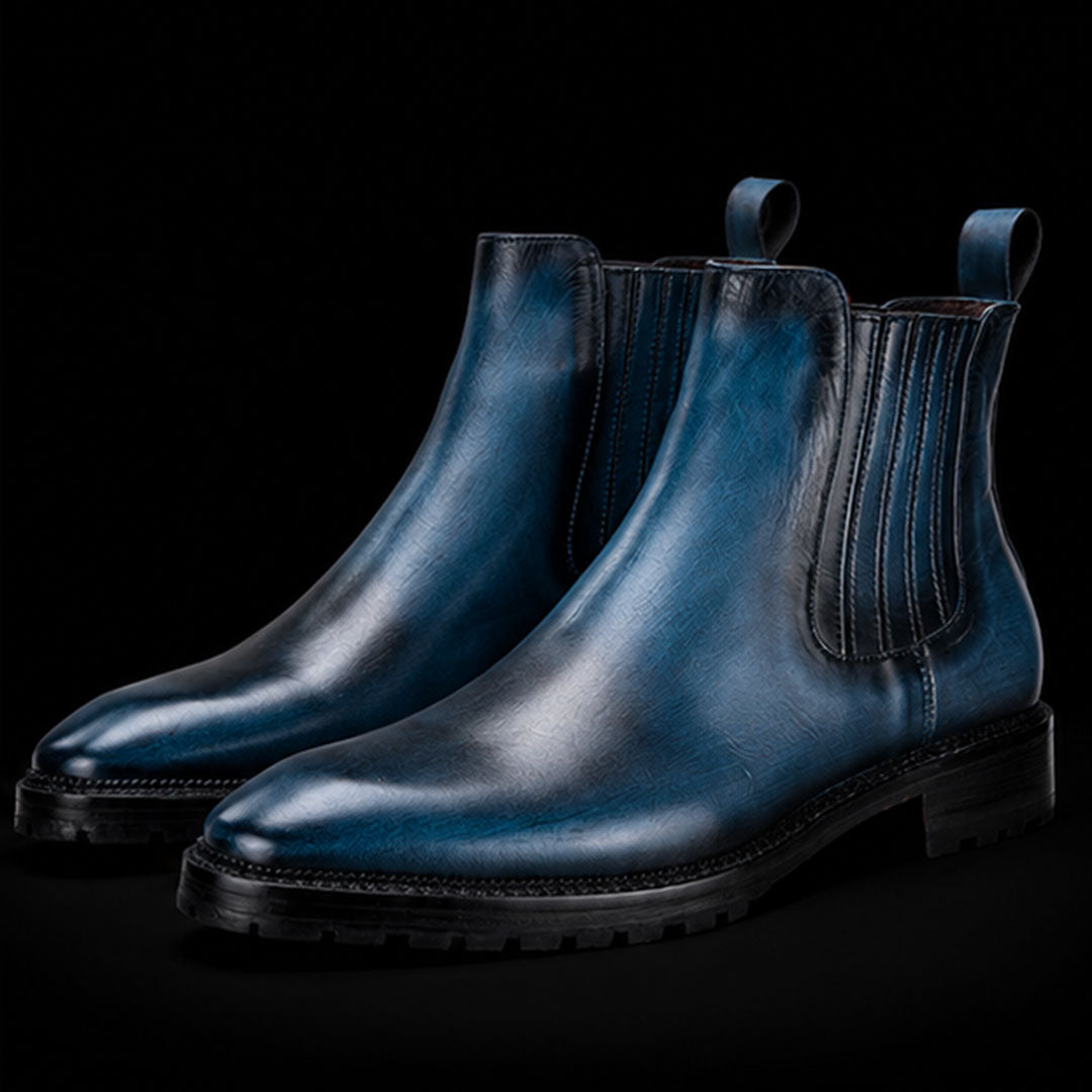 The Holm – Navy Calf Leather Chelsea Boots | Leather Shoe