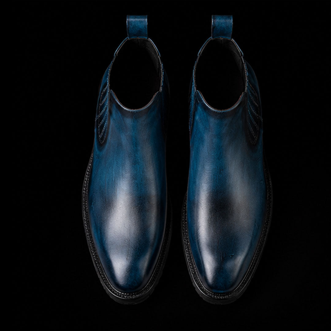 The Holm – Navy Calf Leather Chelsea Boots | Leather Shoe