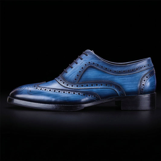 The Sovereign Navy – Full-Grain Wingtip Brogue | Leather Shoe