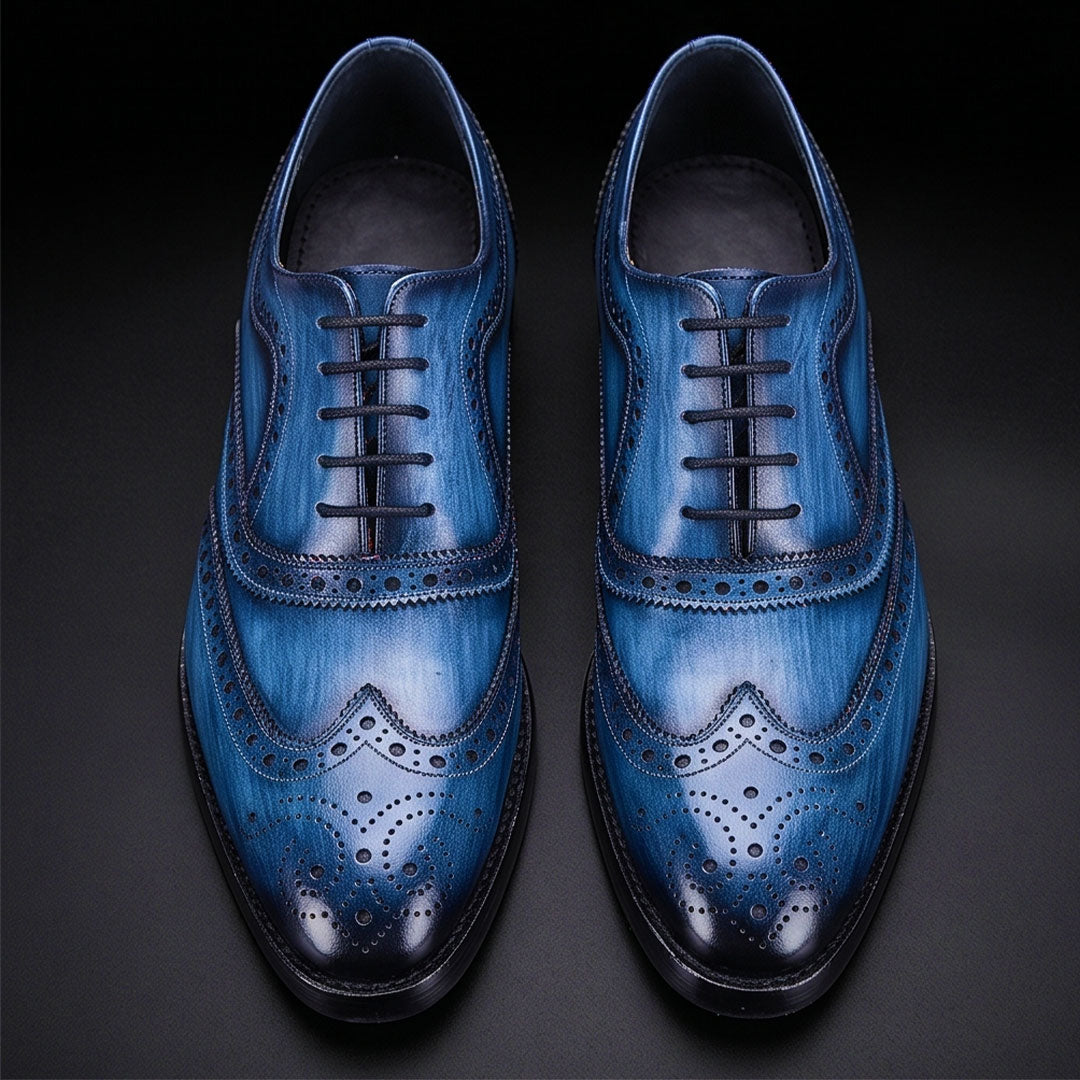 The Sovereign Navy – Full-Grain Wingtip Brogue | Leather Shoe