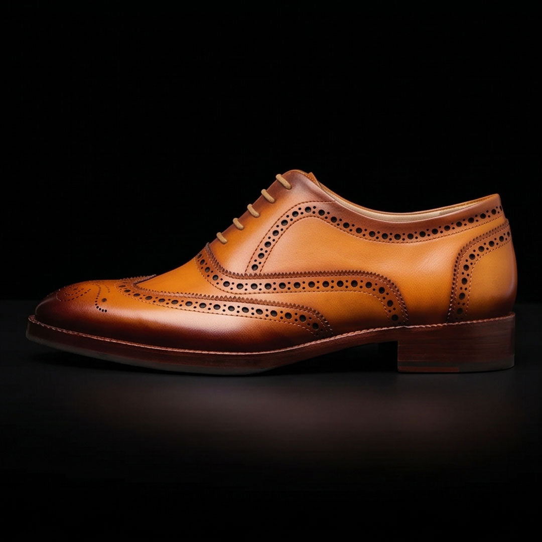The Vachetta – Tan Wingtip Brogue Oxford | Leather Shoe